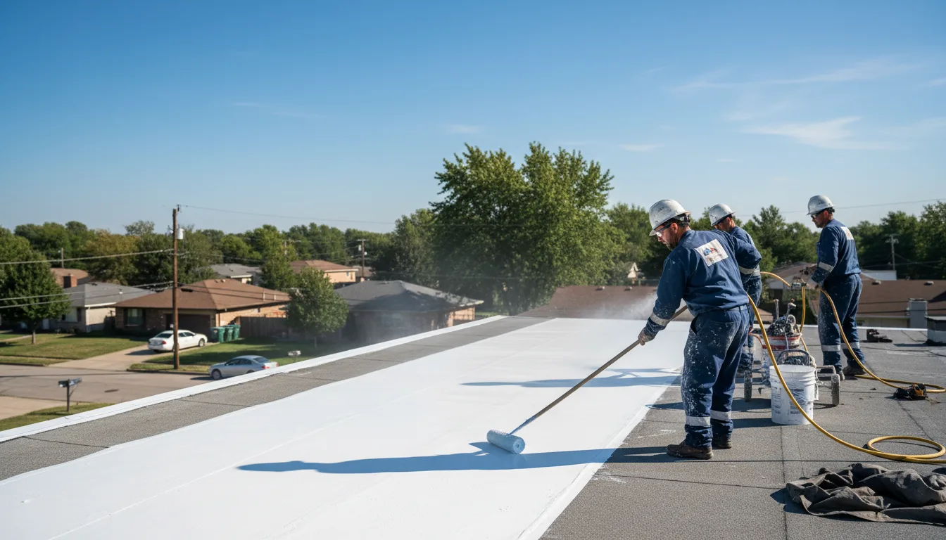 Commercial roof coating in Webbville, KY near me